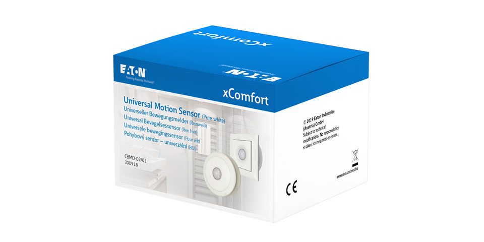 xComfort universele bewegingsmelder van Eaton voegt temperatuur- en verlichtingsregeling op basis van beweging toe aan smart home