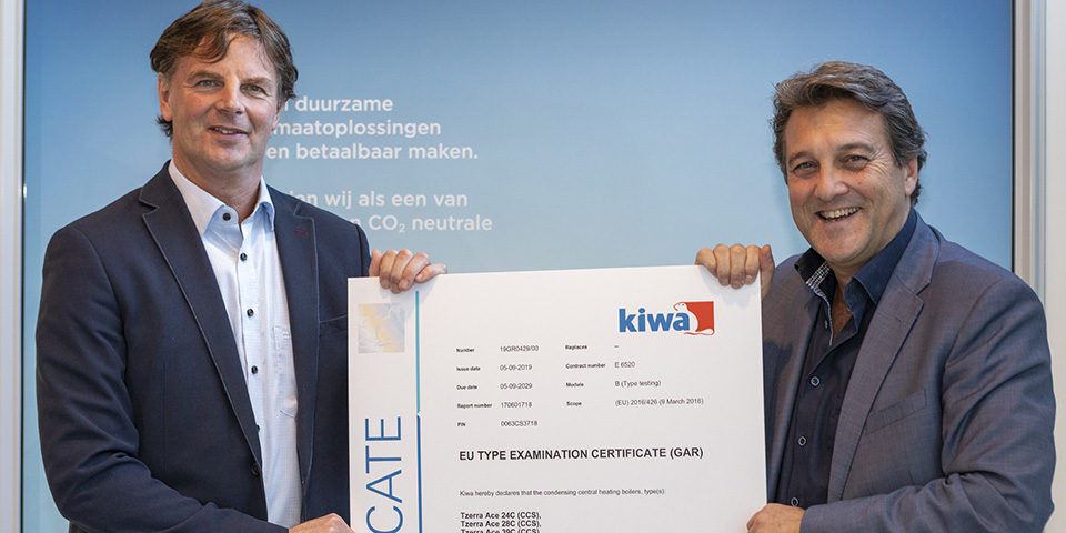 Remeha cv-ketels als eerste Kiwa-gecertificeerd voor waterstof bijmenging