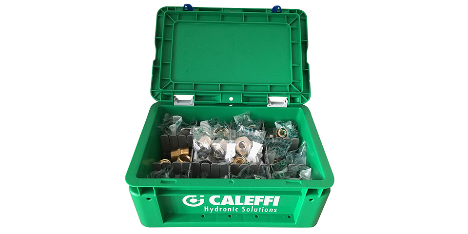 Caleffi servicekoffer – complete koffer met 58 koppelingen